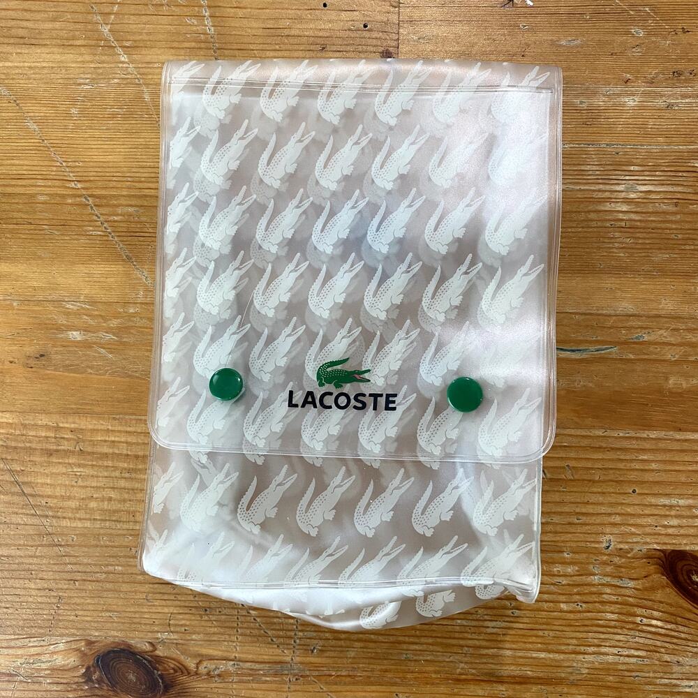 LACOSTE Clear Vinyl Cosmetic / swimwear / Travel Pouch